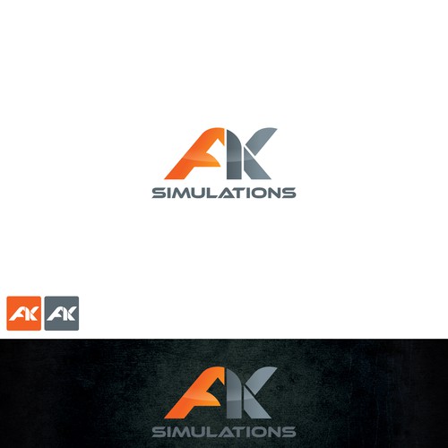 Create a futuristic and catchy logo for AK Simulations Design by gotchagraphicsdotcom