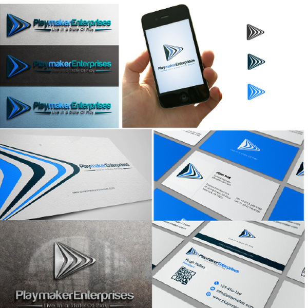 Design by cvertart titled "Create a brand identity for the Playmaker Enterprises. Creating the next generation of leaders"