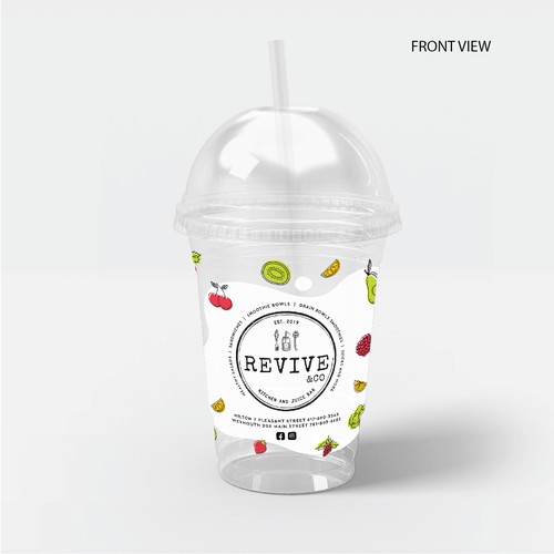 HELP!!!!! Modern juice bar  looking for cup design for togo cups Design réalisé par DesignTreats