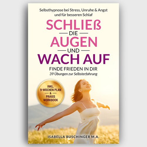 "Cover Design for a Book on Self-Hypnosis & Stress Relief" winning Postcard, flyer or print