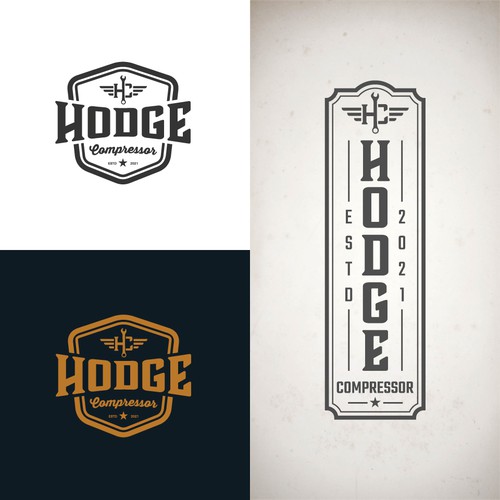 VINTAGE INDUSTRIAL BRAND LOGO Design by JeoPiXel