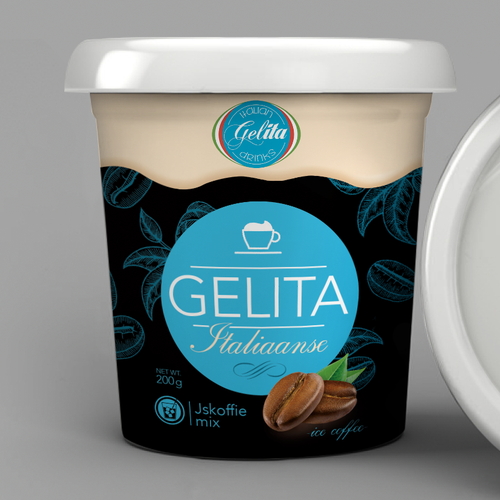 Italian Ice Coffee mix @ home  Label Design by garryveda.com