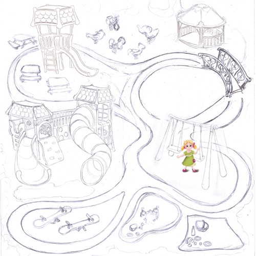 Create an interactive story telling set with board and characters Design von Hattifant