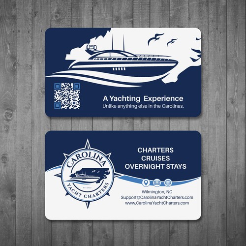 Carolina Yacht Charters Business Card Design by Tcmenk