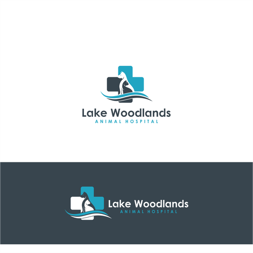 Veterinary logo design for a small animal hospital located next to a lake! Design by amarta_art®