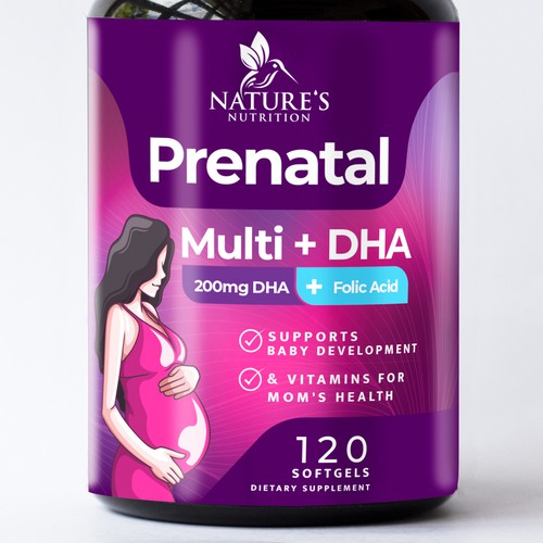 Prenatal Vitamins Label Design needed for Nature's Nutrition Design by brandit by roshin