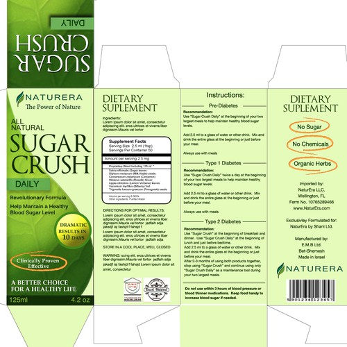 Looking For a Great New Product Package Design for Sugar Crush デザイン by a K ii R e