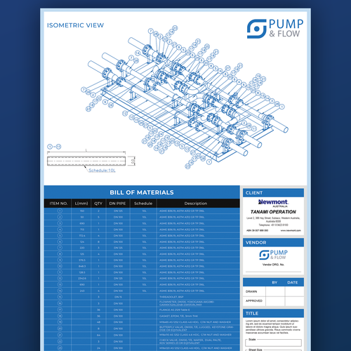 Title block for technical drawings Design by designnik