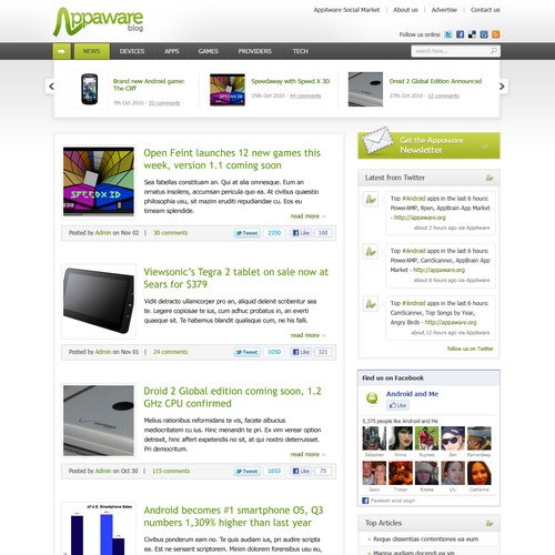 AppAware: Android and Twitter-like website Design by Hitron_eJump