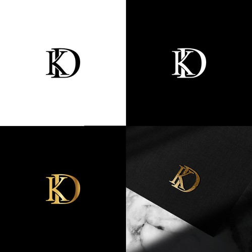 KD Monogram Logo Design by MadAdm