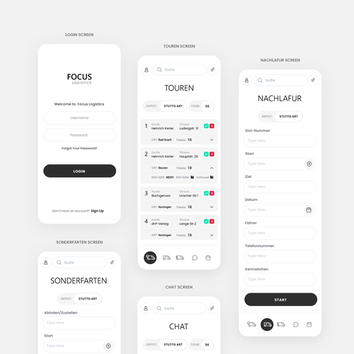 Gestalte eine App um eine bessere Übersicht und Struktur in unseren Betrieb zu bekommen Design by A N S Y S O F T