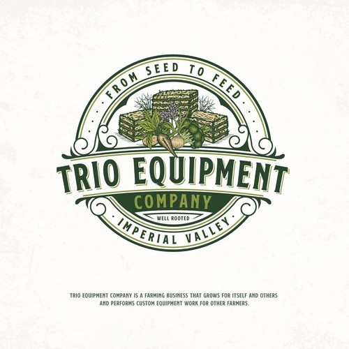 Design an agricultural logo for Trio Equipment Company Design by BestMaxa