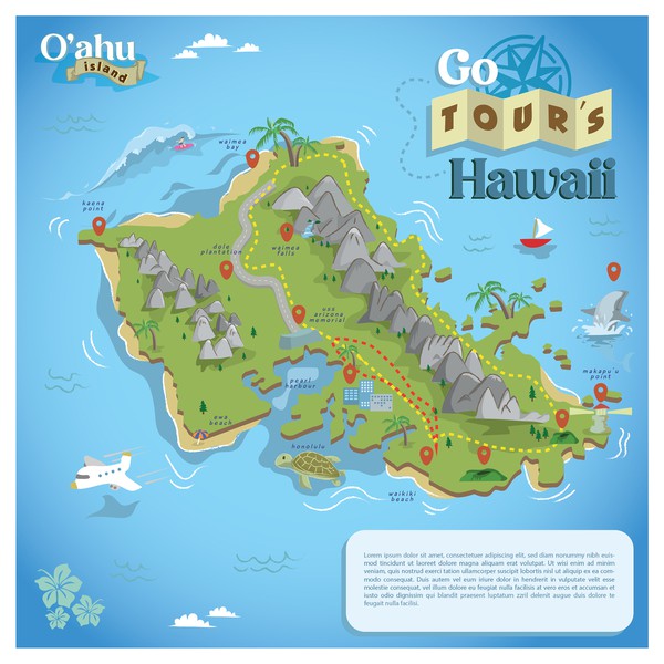 O'ahu Adventure Map