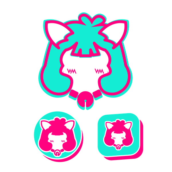 Chibi Girl Cat Logo