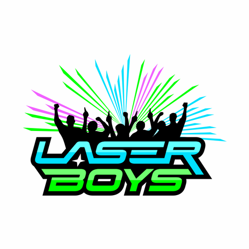 Upbeat logo design for laser-show hire/design company Design by guthe