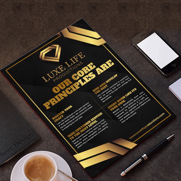 Office Motivation, Core Principles, Office Branded Art.