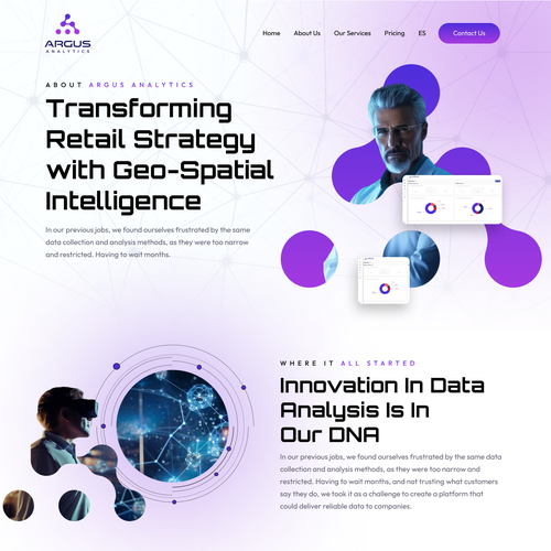 Proposta di design per un contest della categoria Design di sito web realizzata da MercClass