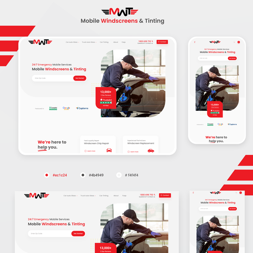 Design a clean and modern service based website home page Design by PixelEye™