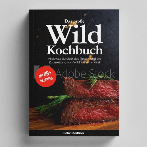 Design wild meat cookbook cover por Adela.N