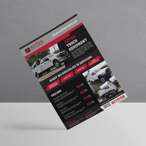 Need a flyer to introduce our new service department Design by Zarabrook