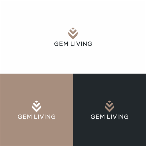 Geometrical, minimalist, modern brand design for Gem Living Design by G A D U H_A R T