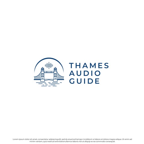 New logo for tourist audio guide of the Thames in London Design by James®