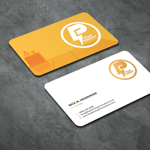 Modern Business Card Design for Electric Energy and Solar Company Design by Fytch