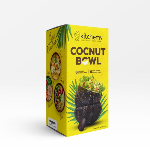 Coconut Bowls - Box Packaging Design Design by Greyphic