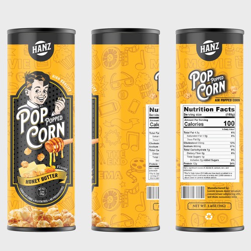 Premium Quality Popped Pop Corn Packaging-ontwerp door Davi Giolo ★