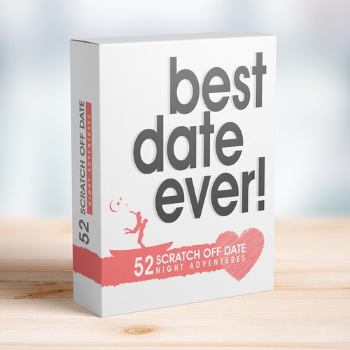 create a fun and eye-catching design for our date night idea box. Design by Chris John'son