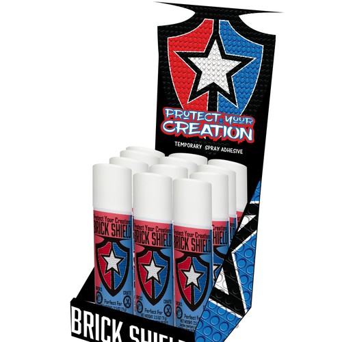 Brickshield lego spray retail display, Product packaging contest