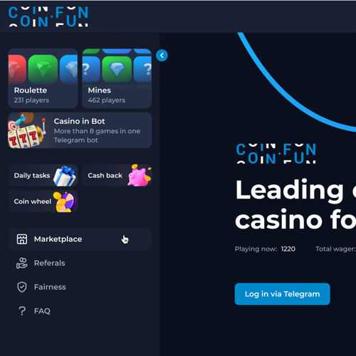 Coin.fun – Crypto Casino/Gambling Logo Design by B4Y