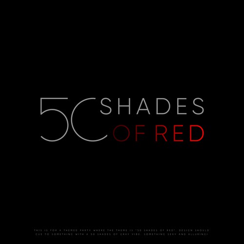 Logo for "50 Shades of Red" themed party Design by NouNouArt