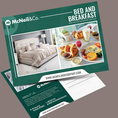 Design a Bed & Breakfast postcard for AdvenSure by McNeil & Co ...