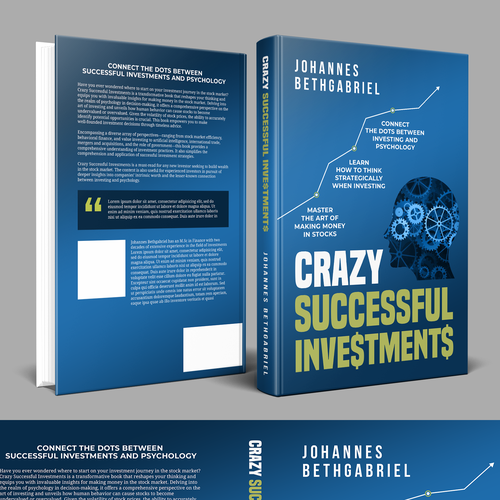 Powerful Book Cover for an Investing book that helps to Build Wealth in the Stock Market Design by Hisna