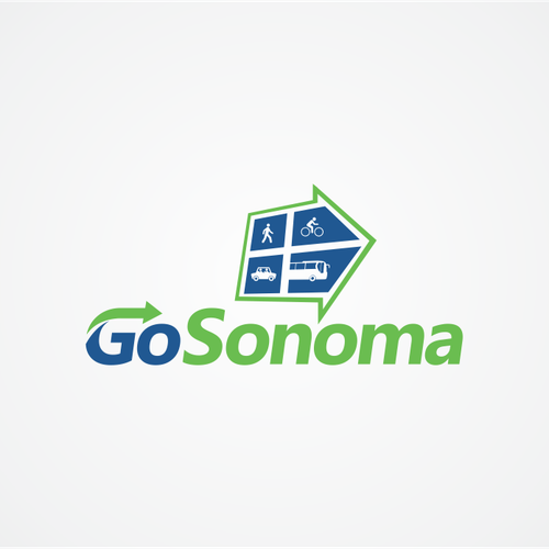 Multi-modal transportation logo for Sonoma County Design by ability