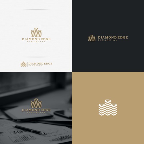 Create an elegant, understated luxury logo for Diamond Edge Financial Design by stevanga