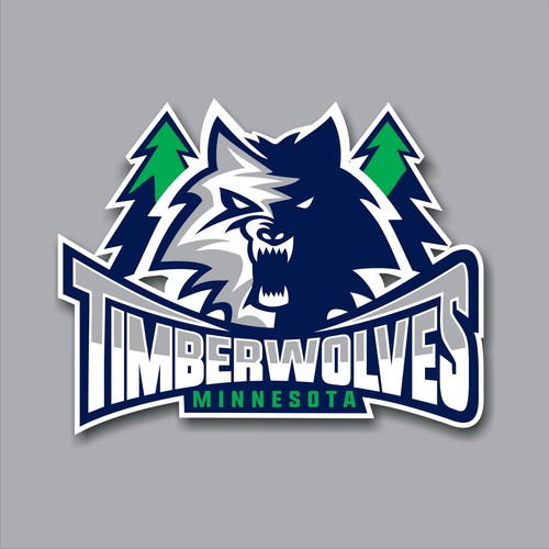 Community Contest: Design a new logo for the Minnesota Timberwolves! Diseño de ham7
