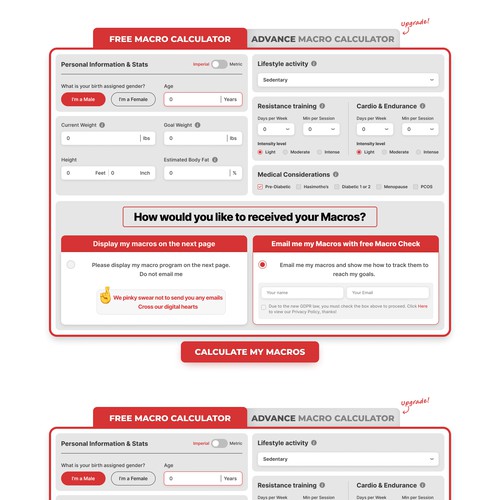 Landing page design contest entry by D. Jiang