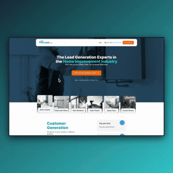 Landing page build with webflow