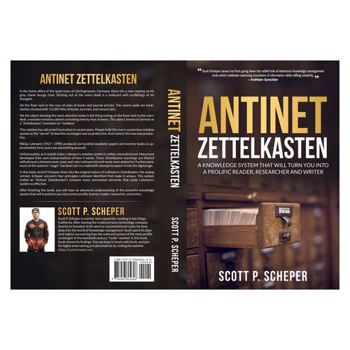Design the Highly Anticipated Book about Analog Notetaking: "Antinet Zettelkasten" Diseño de TopHills