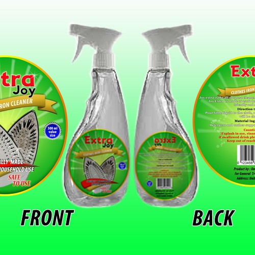 Design a capturing & informative label for a quirky cleaning product. Design by yaxid