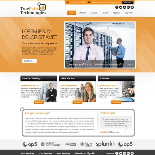 website design for TruePath Technologies Inc Design by dappy