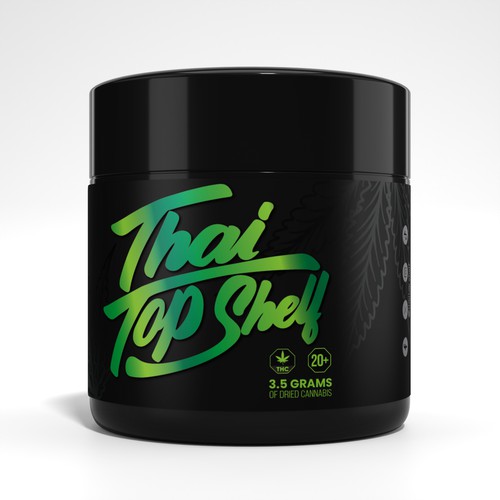 Luxury Cannabis Jar Label Design for High-End Thai Brand Design by CUPEDIUM