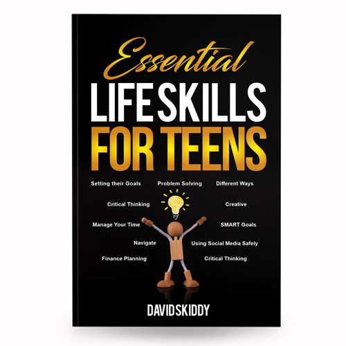 A powerful ebook cover for Essential Life Skills For Teens Design réalisé par anisha umělec