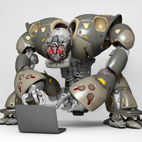 Computer modeled (CG) evil robot illustration Design von HarryMart