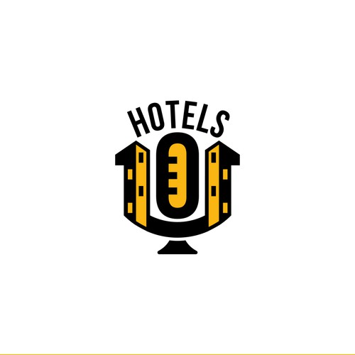 Create a logo for a podcast called - Hotels 101 - incorporate a hotel in the logo Design by Congrats!