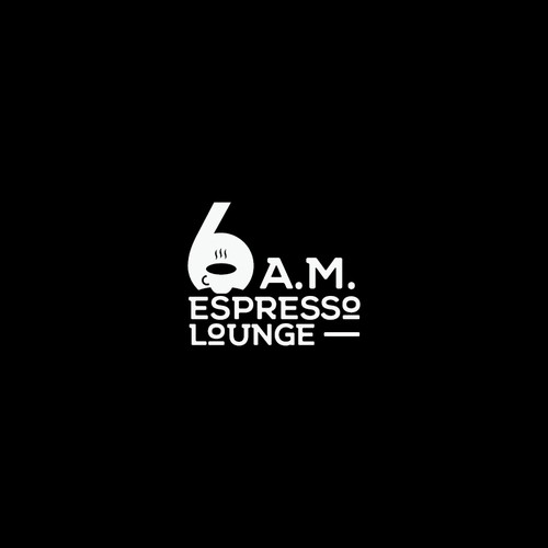 Design an enticing logo for 6 A.M. Espresso Lounge Design by dellfi ©