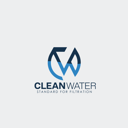 Simple Clean Logo for Water Filtration Company Design by desh_sign