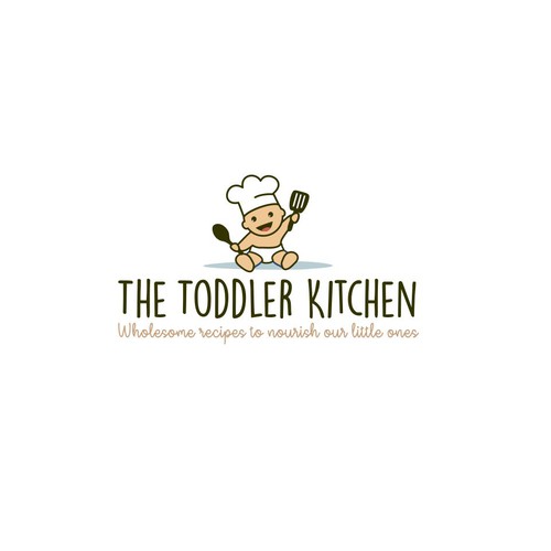 Fun logo for a food blog company focused on toddler and family nutrition and recipes. Design by meryofttheangels77